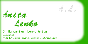 anita lenko business card